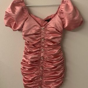 ruched pink dress forever 21